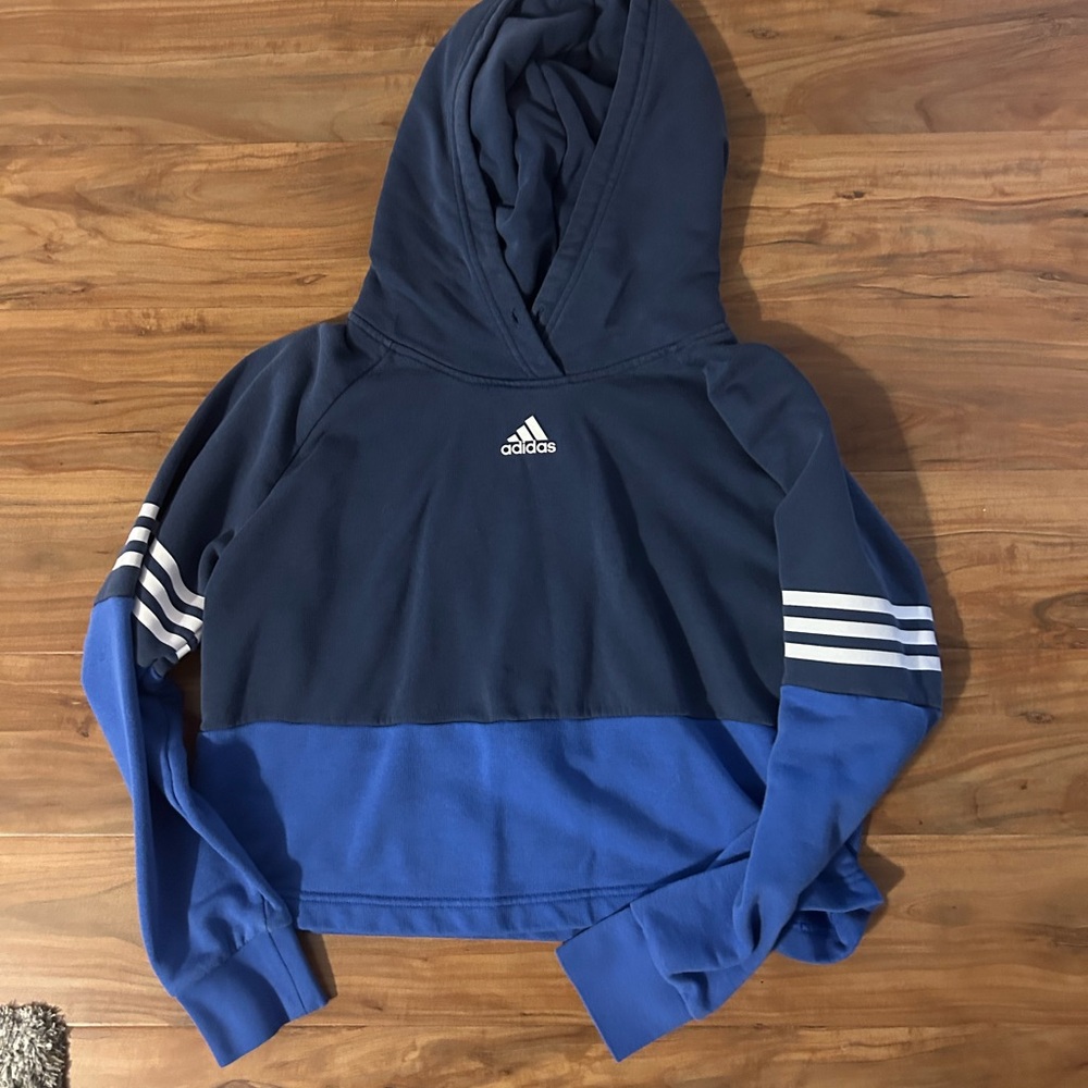 Adidas Two-Tone Blue Hoodie
